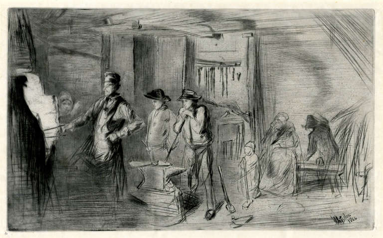 James Abbott McNeill Whistler Figurative Print - The Forge