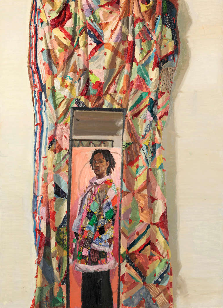 Sedrick Huckaby Figurative Painting - She Wore Her Quilt