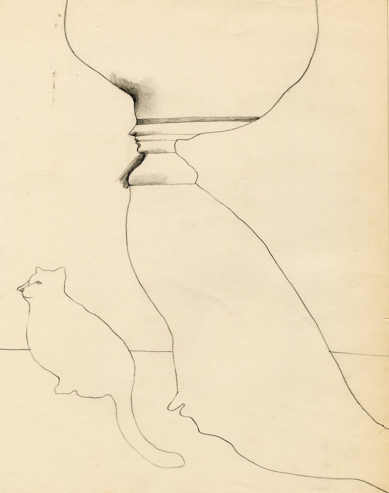 untitled (Woman and Cat)