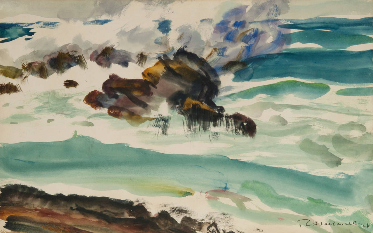 Robert Hallowell Landscape Art - Untitled (Seascape)
