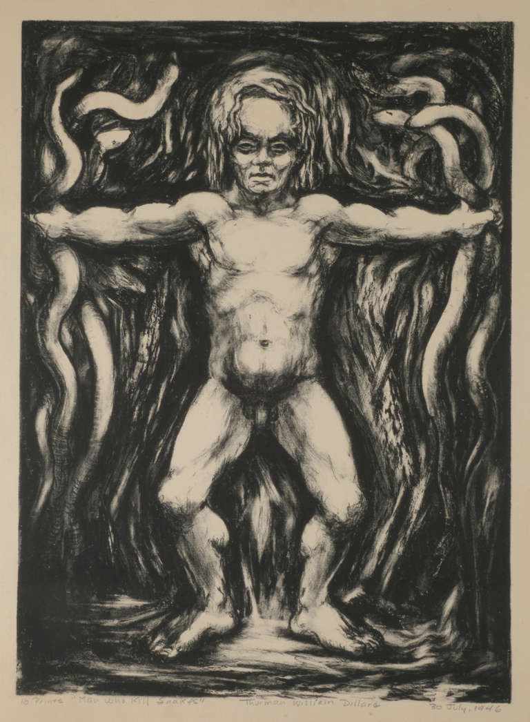Thurman William Dillard Portrait Print - Man Who Kills Snakes