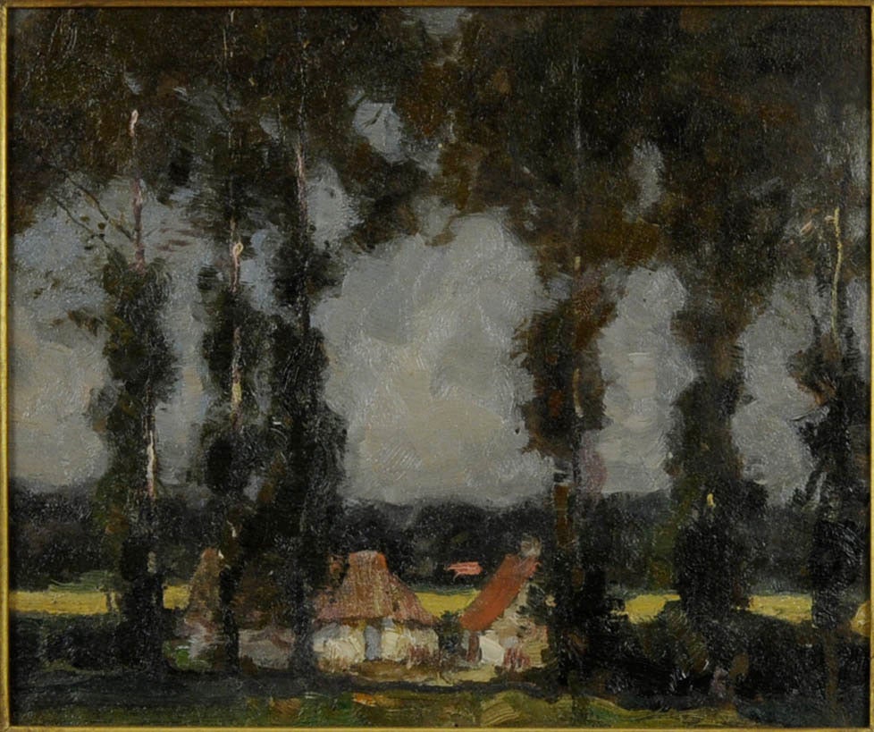 Karl Albert Buehr Landscape Painting - Poplars, Summer Landscape, South France