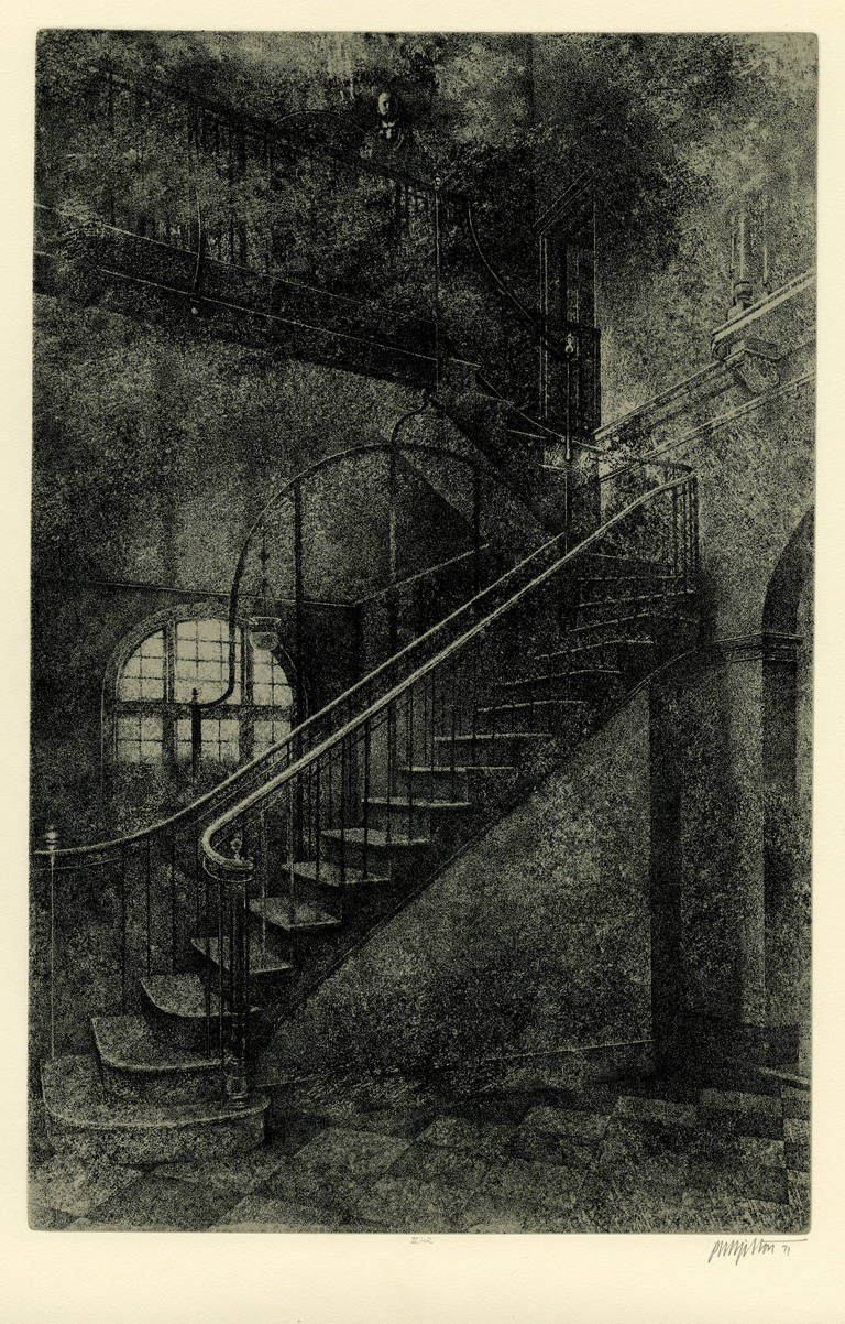 L'angle de Jolly. Un portfolio de 21 eaux-fortes. - Noir Print par Peter Milton