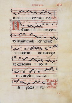 Seite aus einem Chorbuch aus dem 16. Jahrhundert, Fastengottesdienst, übersetzt, illuminierte Handschrift