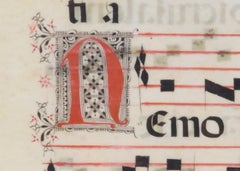 Seite aus einem Chorbuch aus dem 16. Jahrhundert, Fastengottesdienst, übersetzt, illuminierte Handschrift