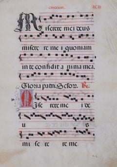 16th century, Choir Book folio, Italy, Illuminated Manuscript