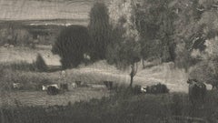 George Inness (after), Timothy Cole engraving, Kennedy Galleries, Autumn Oaks