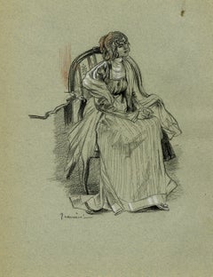 Pierre-Georges Jeanniot, Schauspielerin, Paris, um 1900