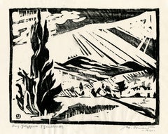 Bauhaus, Werner Drewes, woodcut, 1921, unrecorded proof