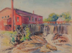 Bridgton Mill, Cumberland Co., Maine, Greta Allen, Impressionist