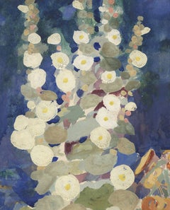 American Modenrist, Cleveland School, Henry Keller, Hollyhocks and Tiger Lilies