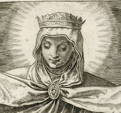 Alter Meister, Agostino Carracci, Madonna, Kupferstich. 1582