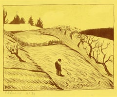 Pont-Aven. Paul Serusier, lithograph, yellow paper, 1893, Paul Proute