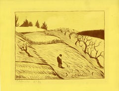 Pont-Aven. Paul Serusier, lithograph, yellow paper, 1893, Paul Proute