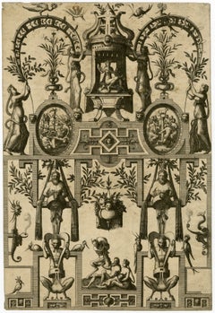 Old Master, Tomb Design, After Cornelis Floris, engraving by van Doetecum, 1557