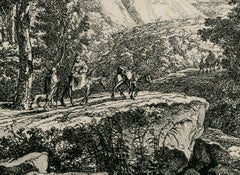 Old Master, etching, Jan Both, brilliant impression, Dutch Landscape, very rare