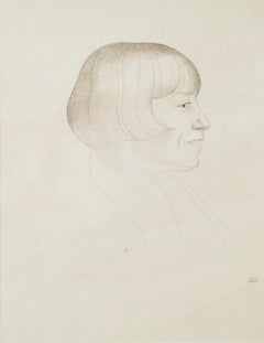 Joseph Stella, disegno a punta d’argento, *La collana di giada*, anni ’20