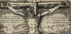 Crucifixion, Old Master, 1547, George Pencz, early, rich impression
