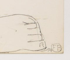 Fritz Bultman, disegno dal vero, Lori (viso al centro), esposto al Montclair Art Museum.