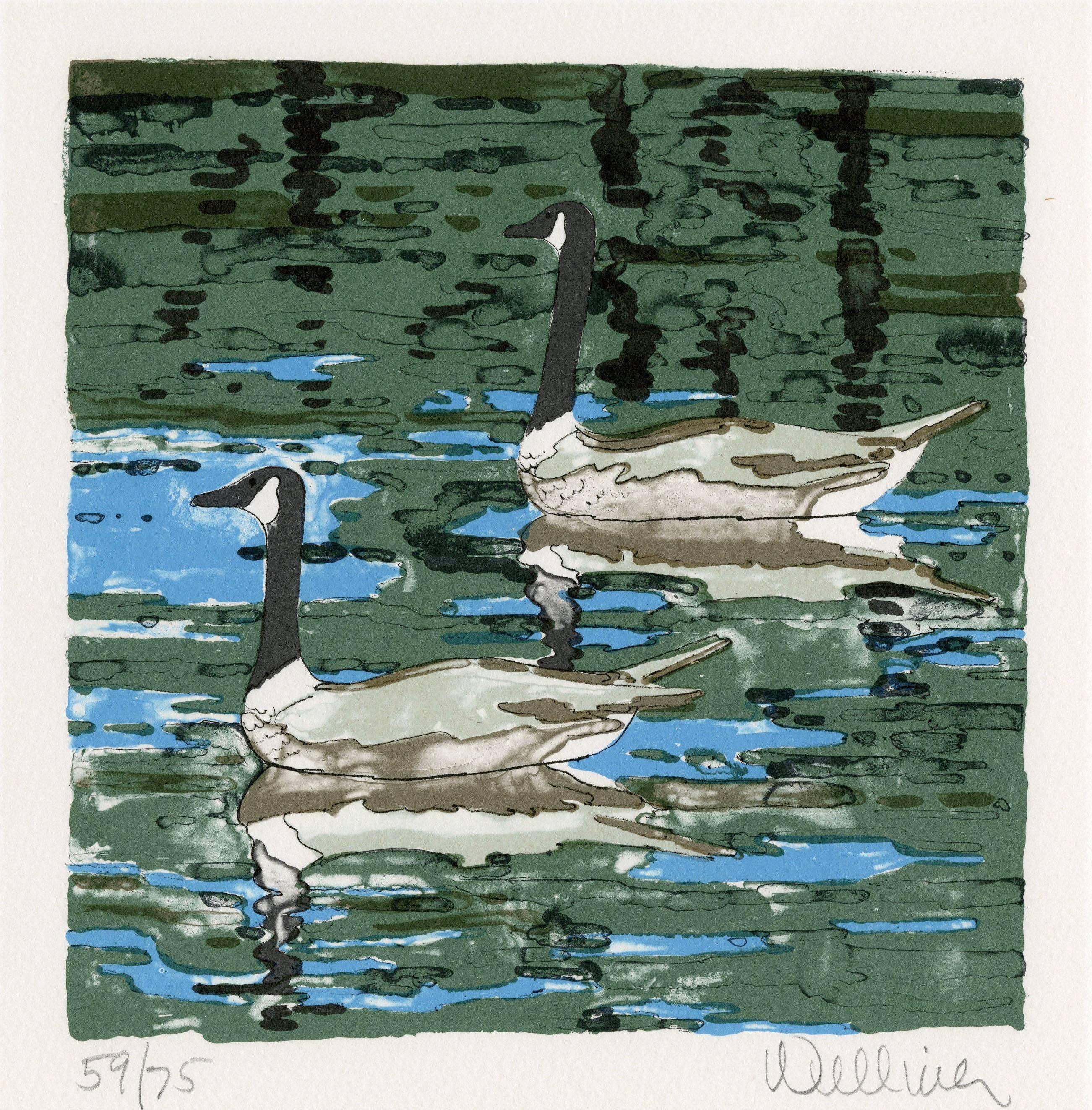 Neil Welliver Animal Print - Canada Geese