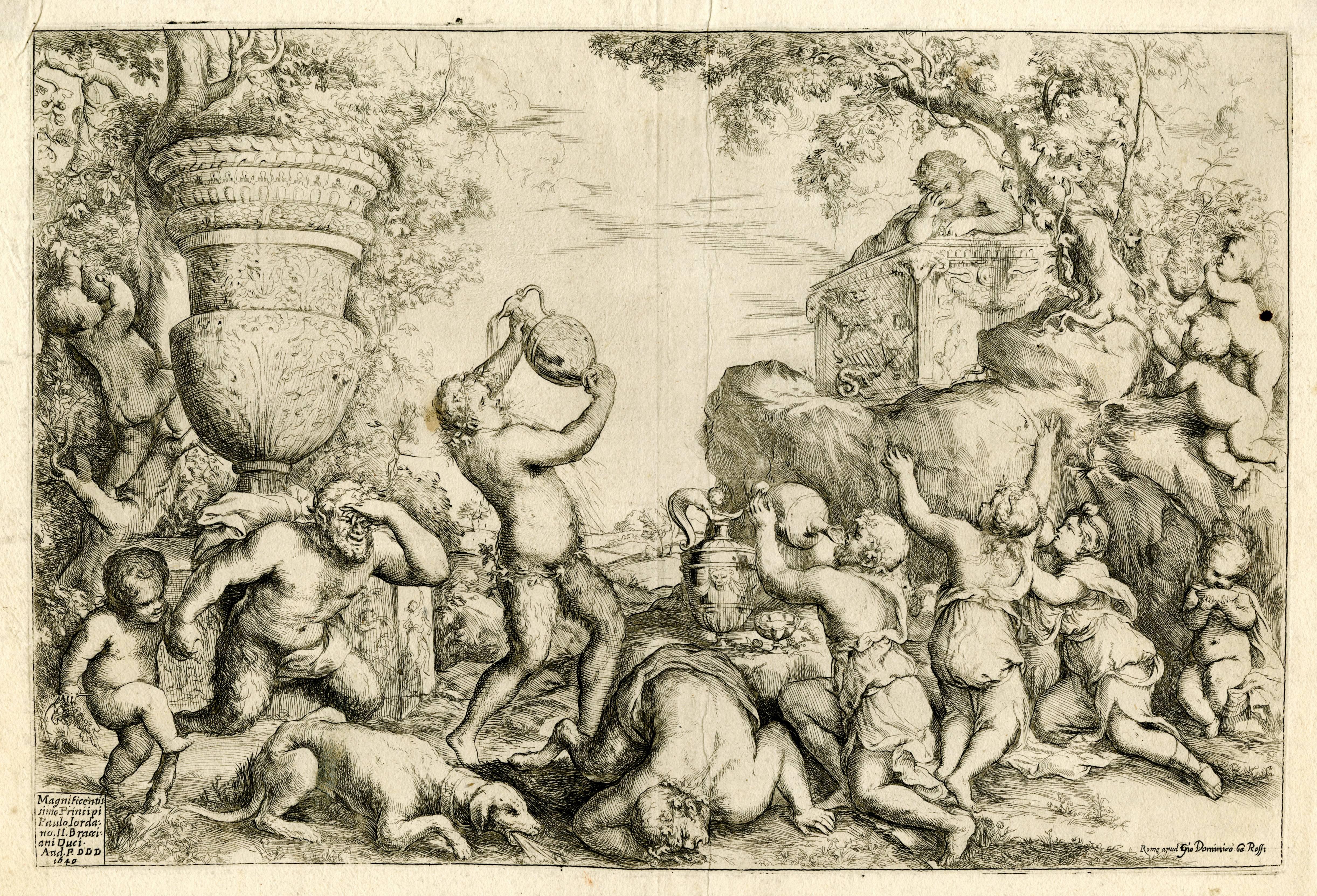 Giovanni Andrea Podesta Figurative Print – Bacchanal