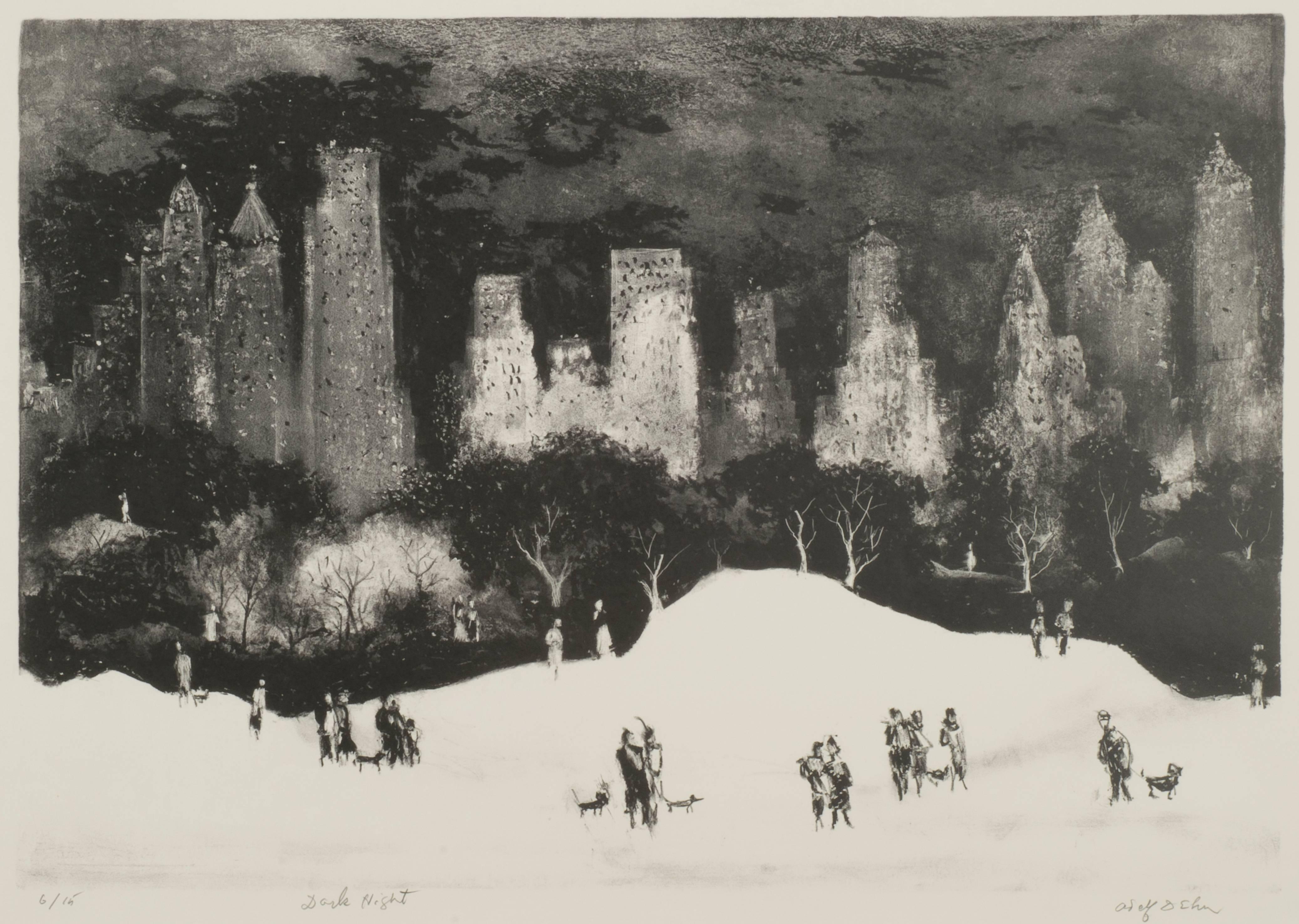 Adolf Arthur Dehn Landscape Print - Dark Night