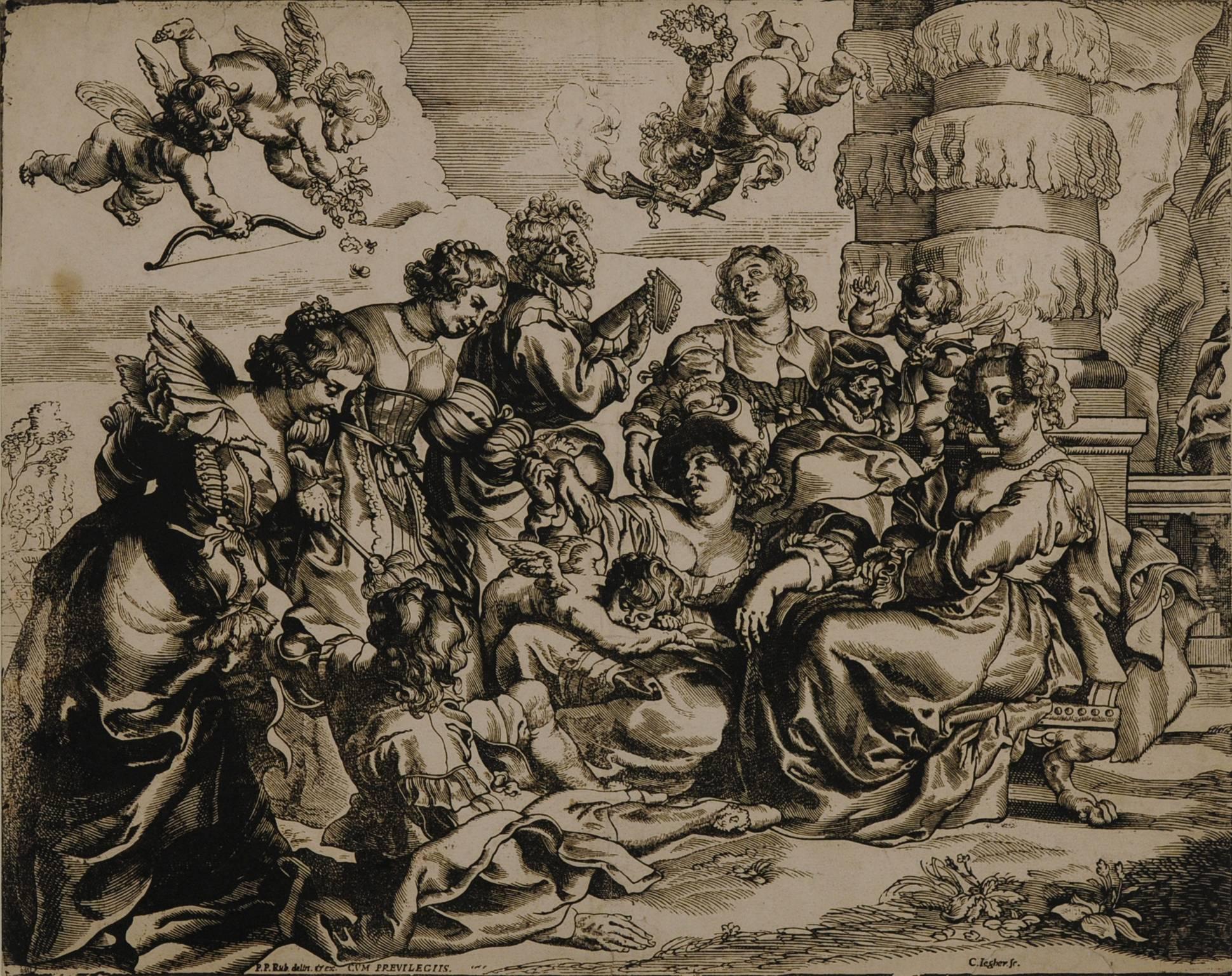 The Garden of Love (after Peter Paul Rubens [1577-1640] - Print by Christoffel Jegher