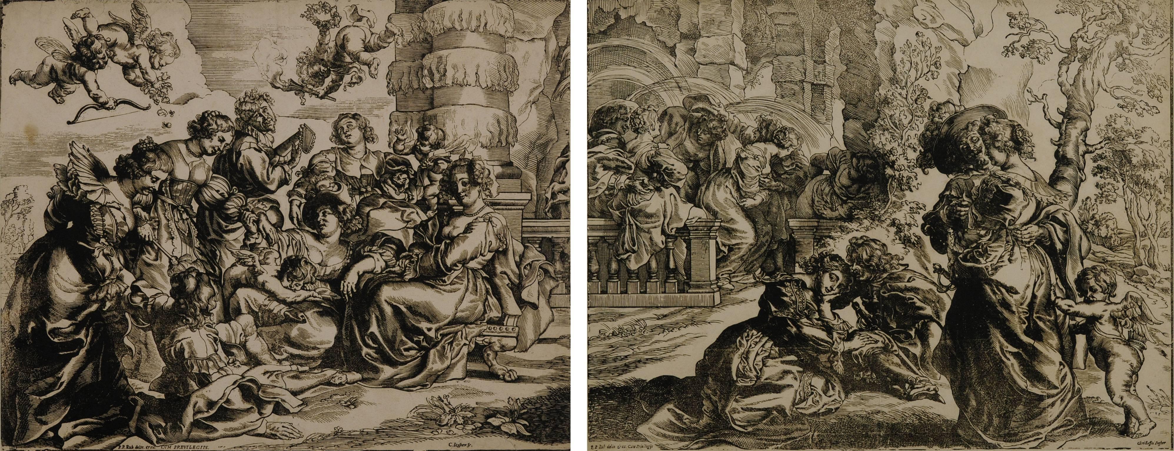 Figurative Print Christoffel Jegher - The Garden of Love (d'après Peter Paul Rubens [1577-1640])