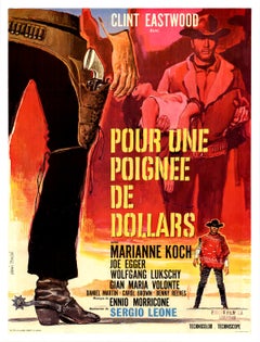 Original French Vanni Tealdi "Pour Une Poignée de Dollars" Vintage Poster-linen