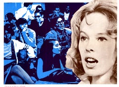 Authentic 1966 Sandy Dennis "Up the Down Staircase" Vintage Movie Poster