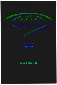 Autentico poster vintage di “Batman Forever” del 1995 – Teaser originale della DC Comics