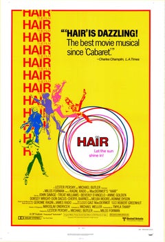 Authentic 1979 Hair Movie Musical Vintage Poster – Original Style B4 LinenBacked