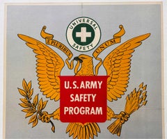 Original U. S. Army Universal Safety WWII 1943 poster  Linen backed