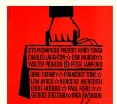 Advise & Consent (1962) Saul Bass artwork Linen-backed Movie Poster  Grade A-