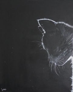 Libra Constellation series Stars Cat Posing Animal Painting Zodiac