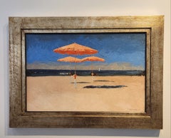 Bagno Salute Italian Beach, 16" x 24" (Paneel), gerahmt 22" x 30" (Sonnenschirme)