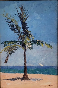 „The Palm Tree“ – Frenchman’s Beach, Jamaika – 16" x 13", gerahmt – Seabreeze