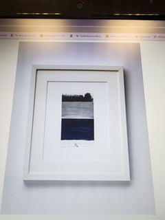 Solitude A Stripe A Ocean Series Mixed Media Abstraction on Paper