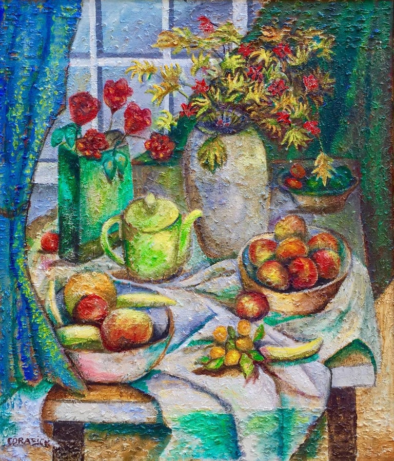 William Corasick Still-Life Painting - "Still Life with Fruit"