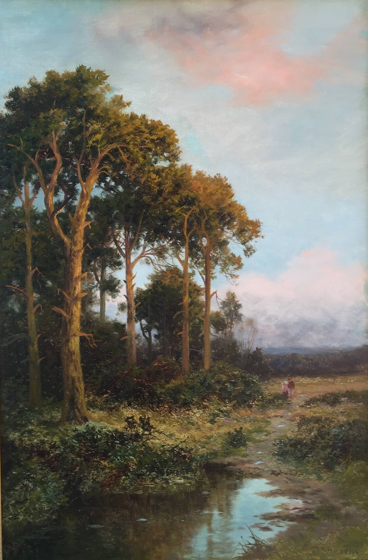 Daniel Sherrin Landscape Painting - "The Evening Stroll"