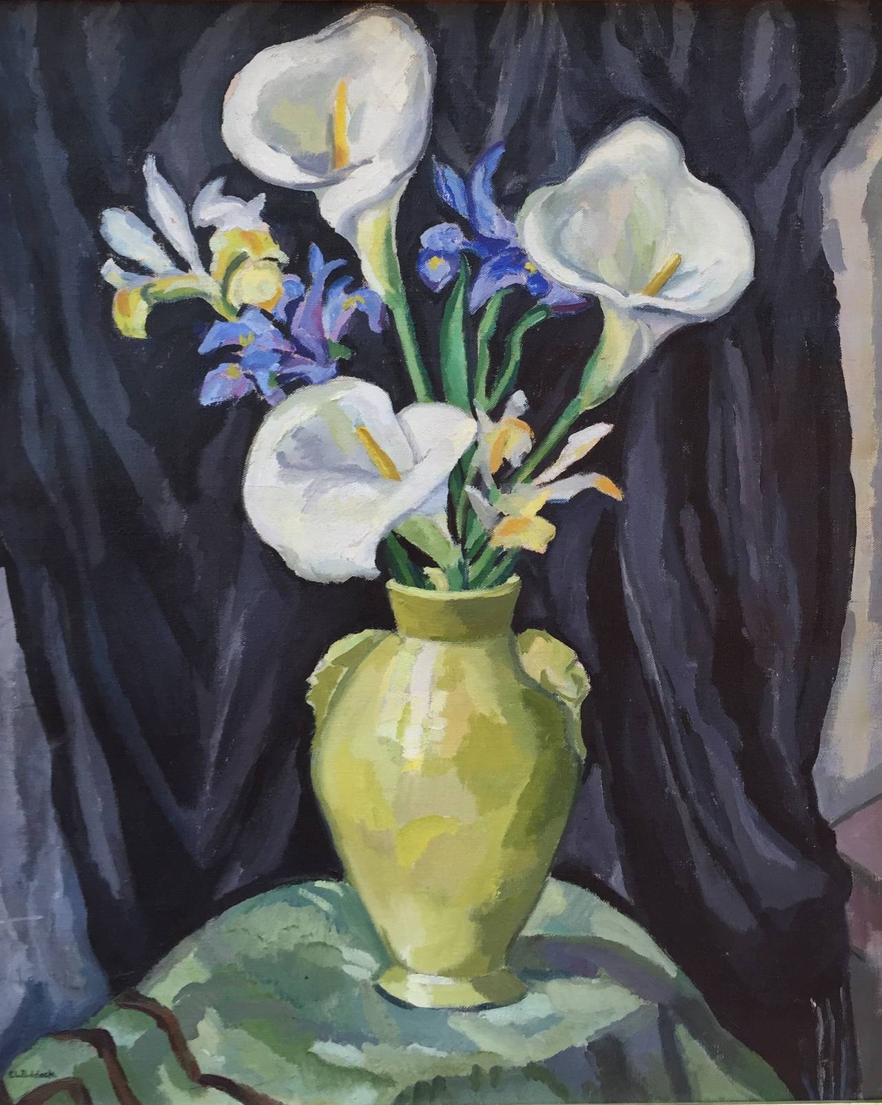 Ethel Louise Paddock Still-Life Painting - "The Yellow Jar"