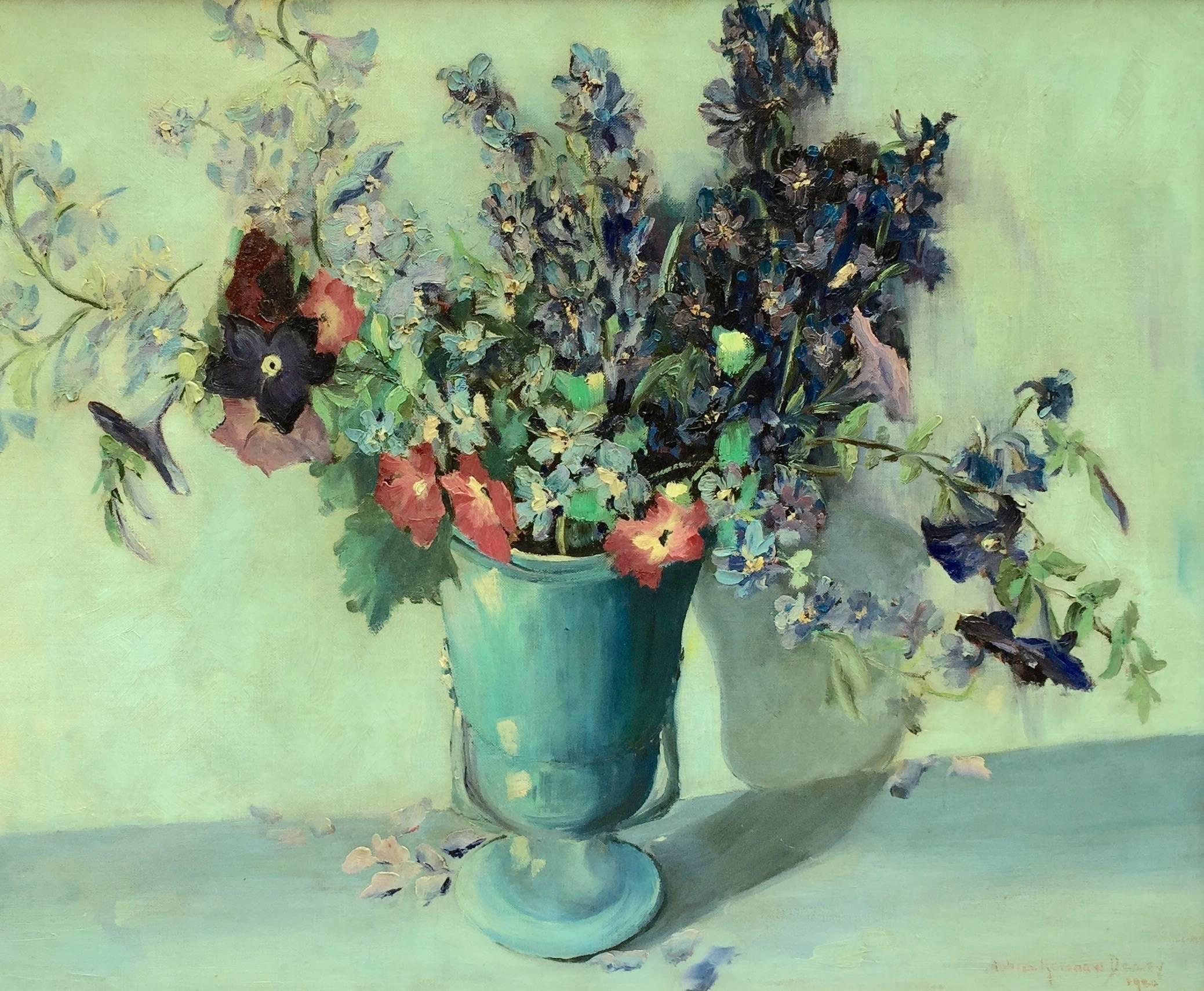 Julia Henshaw Dewey Still-Life Painting - "Spring Bouquet"