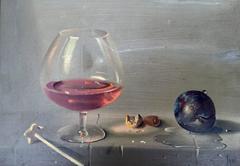 Vintage "Brandy Snifter and Plum"