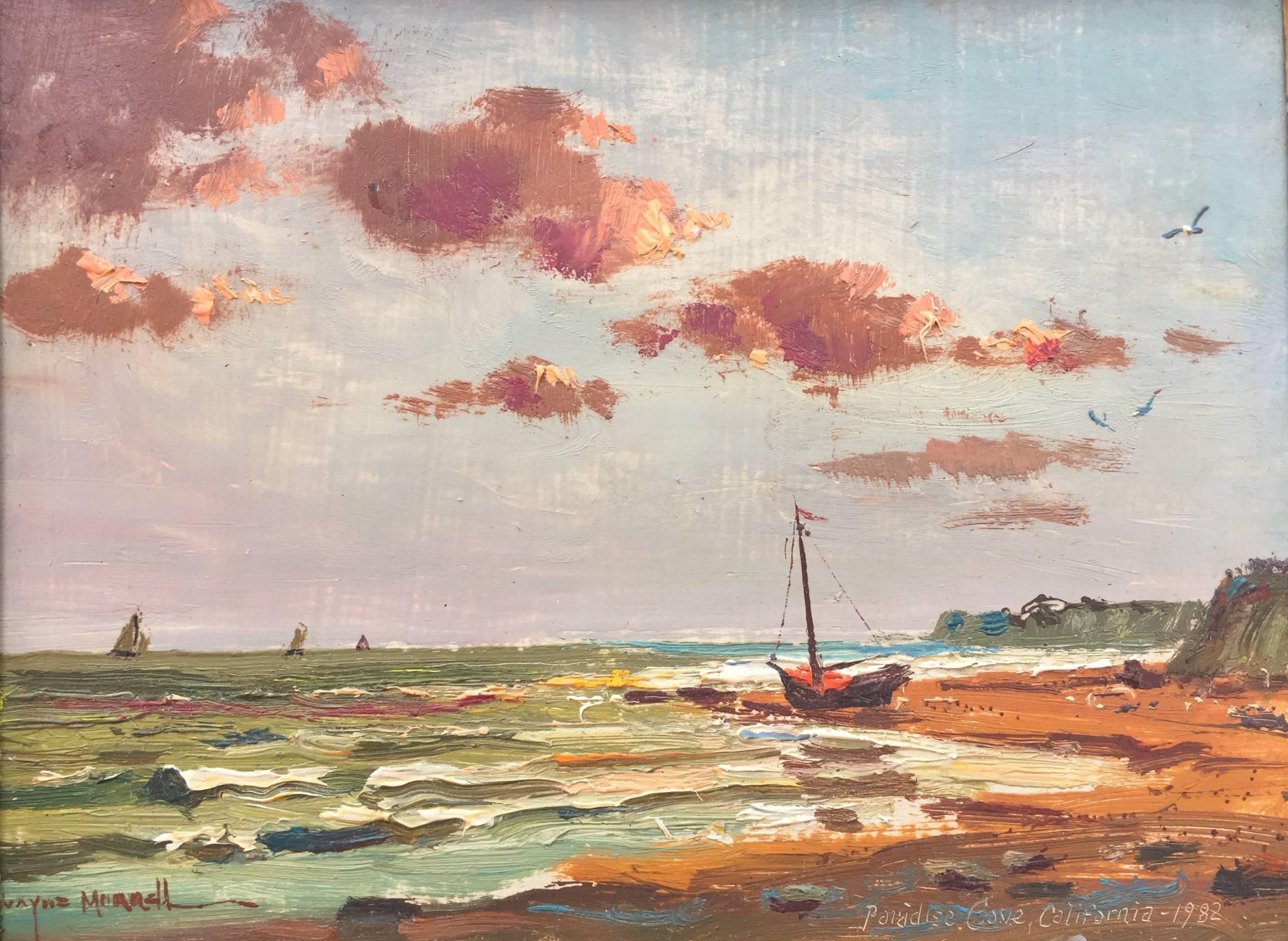 Wayne Beam Morrell Landscape Painting - "Paradise Cove, California"