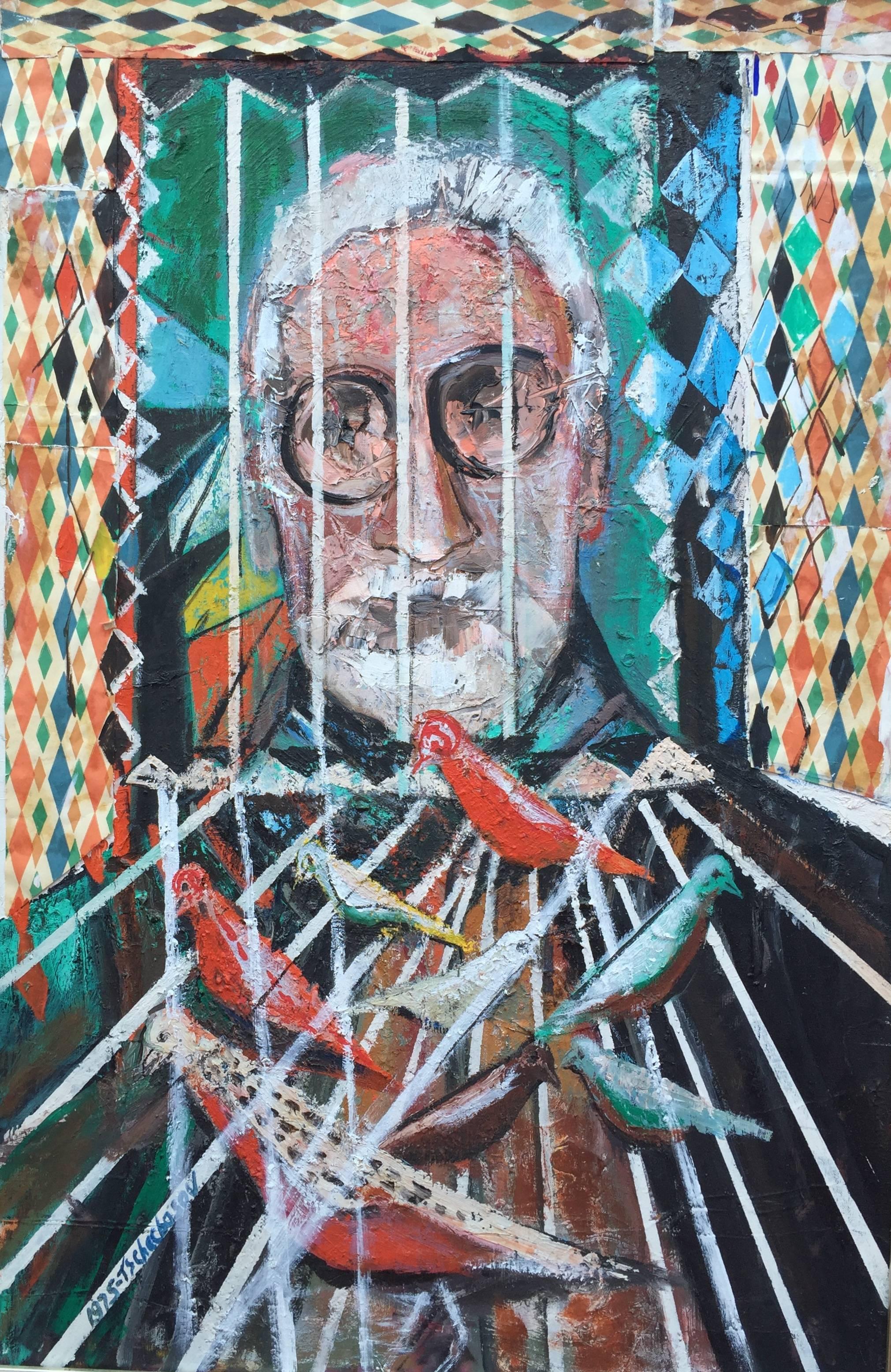 Nahum Tschacbasov Portrait Painting – „Porträt der Mühlenmarke“