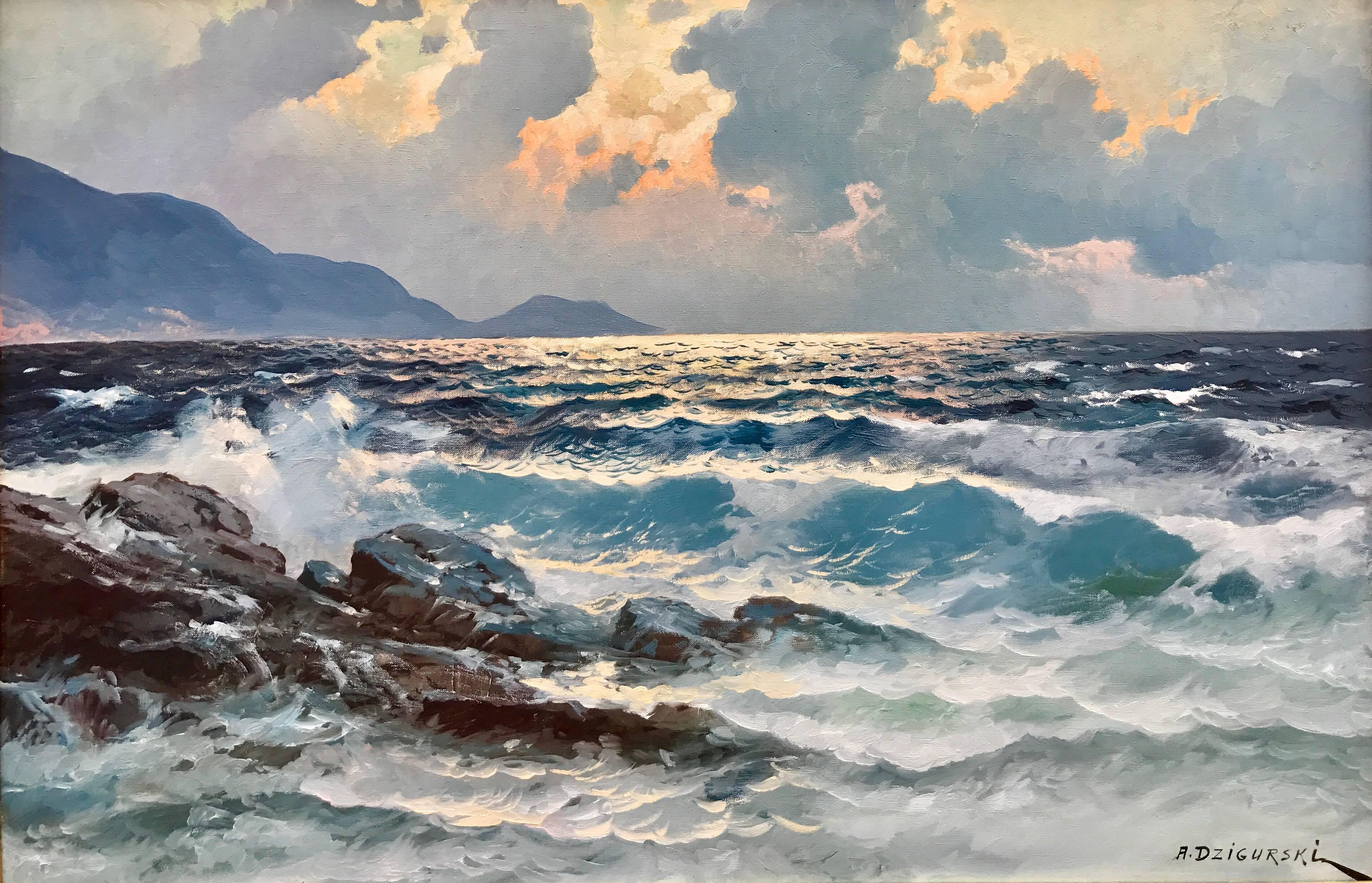 Alexander Dzigurski Landscape Painting - "California Dreaming"