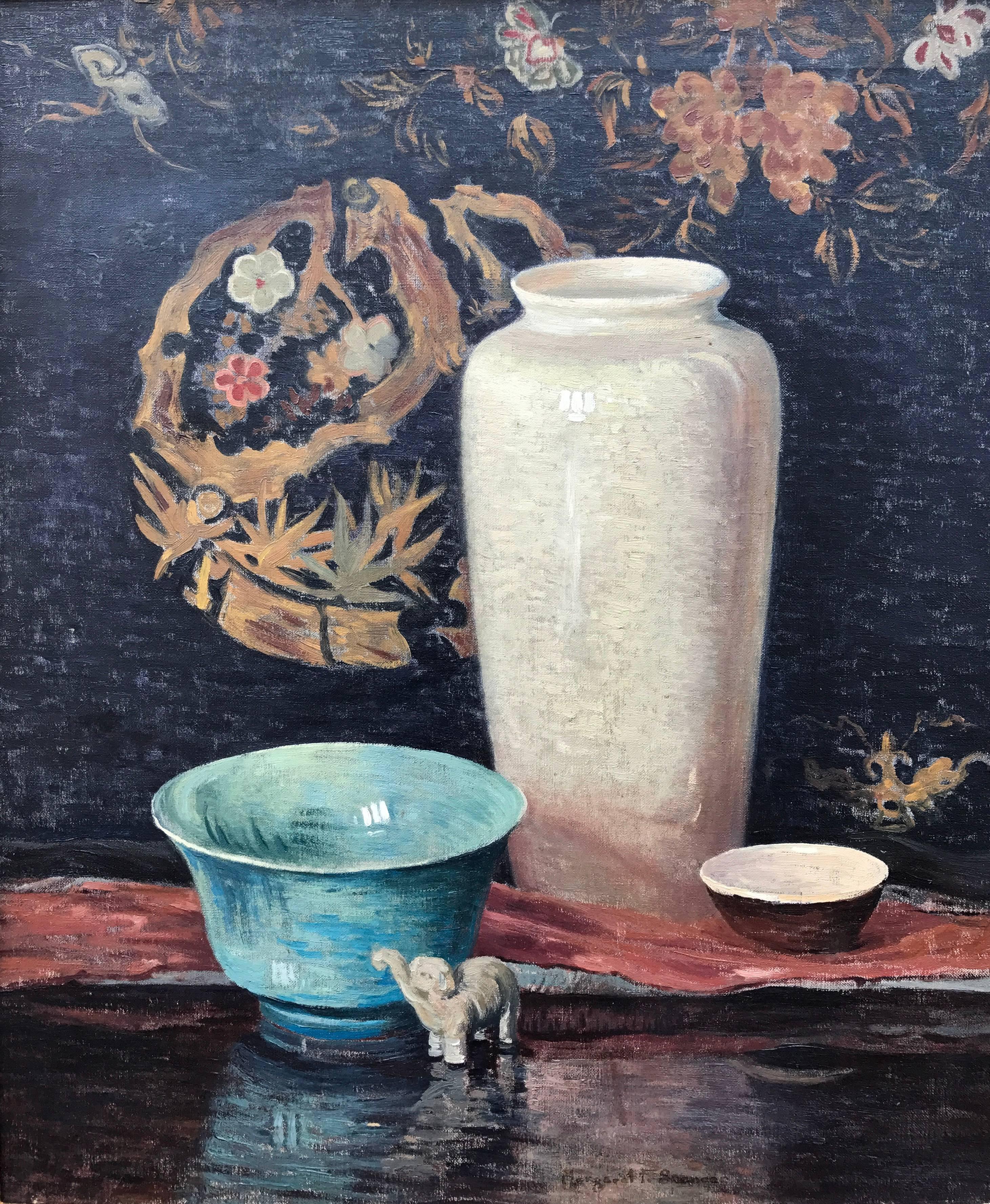 Margaret Fulton Spencer Still-Life Painting - "White Vase"