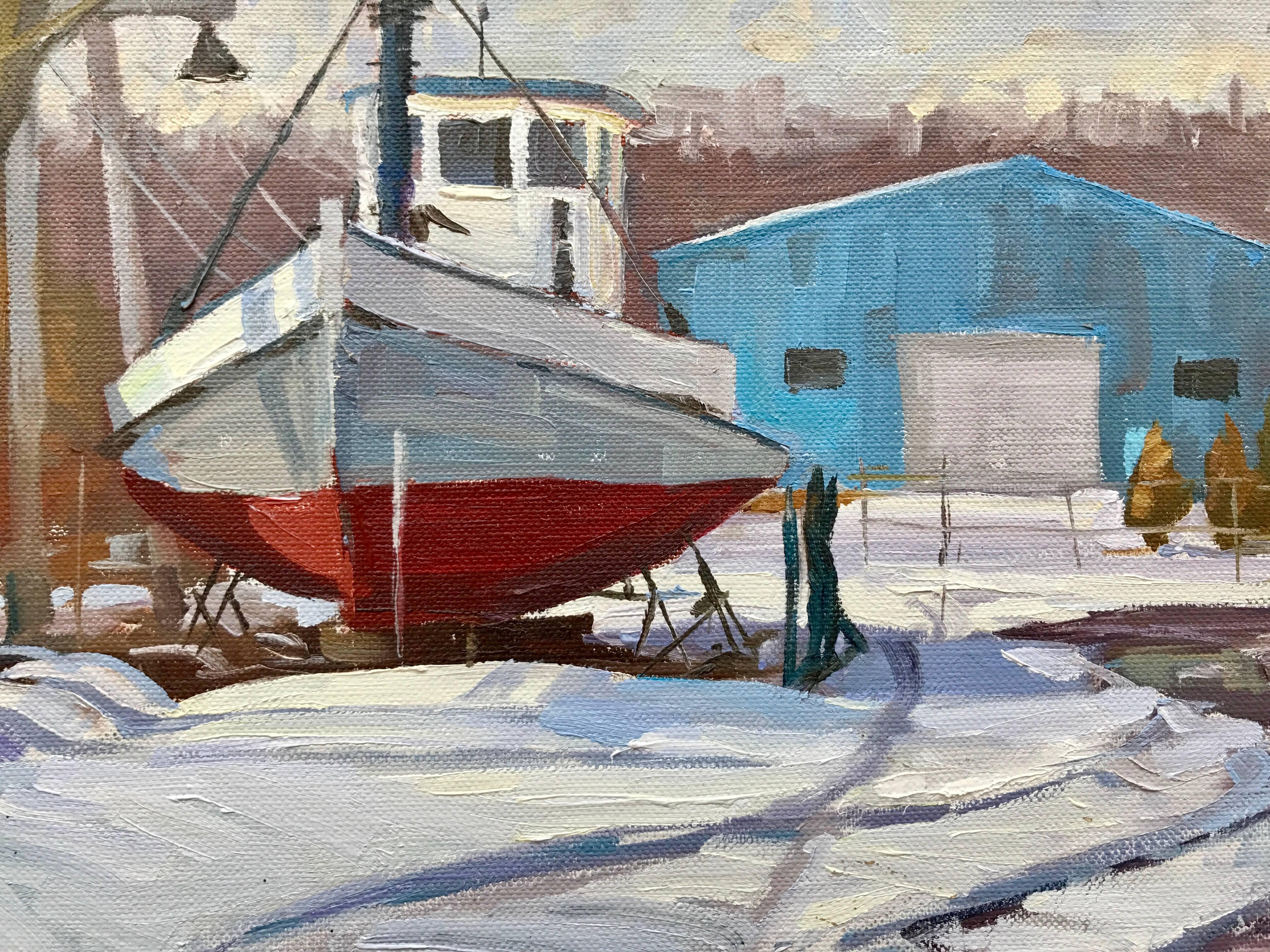 « Osyter Bay, New York - Post-impressionnisme Painting par Thomas Cardone