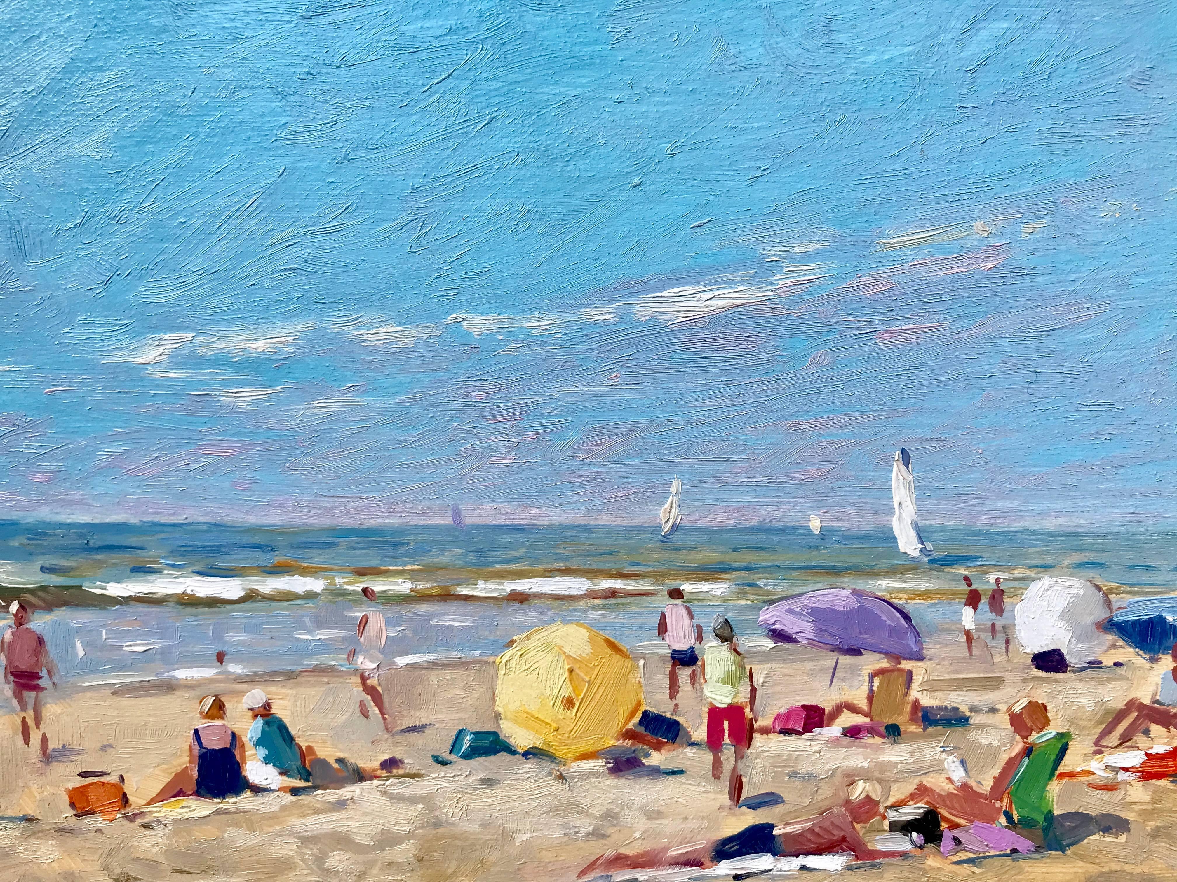 “Perfect Beach Day” - Painting by Niek van der Plas