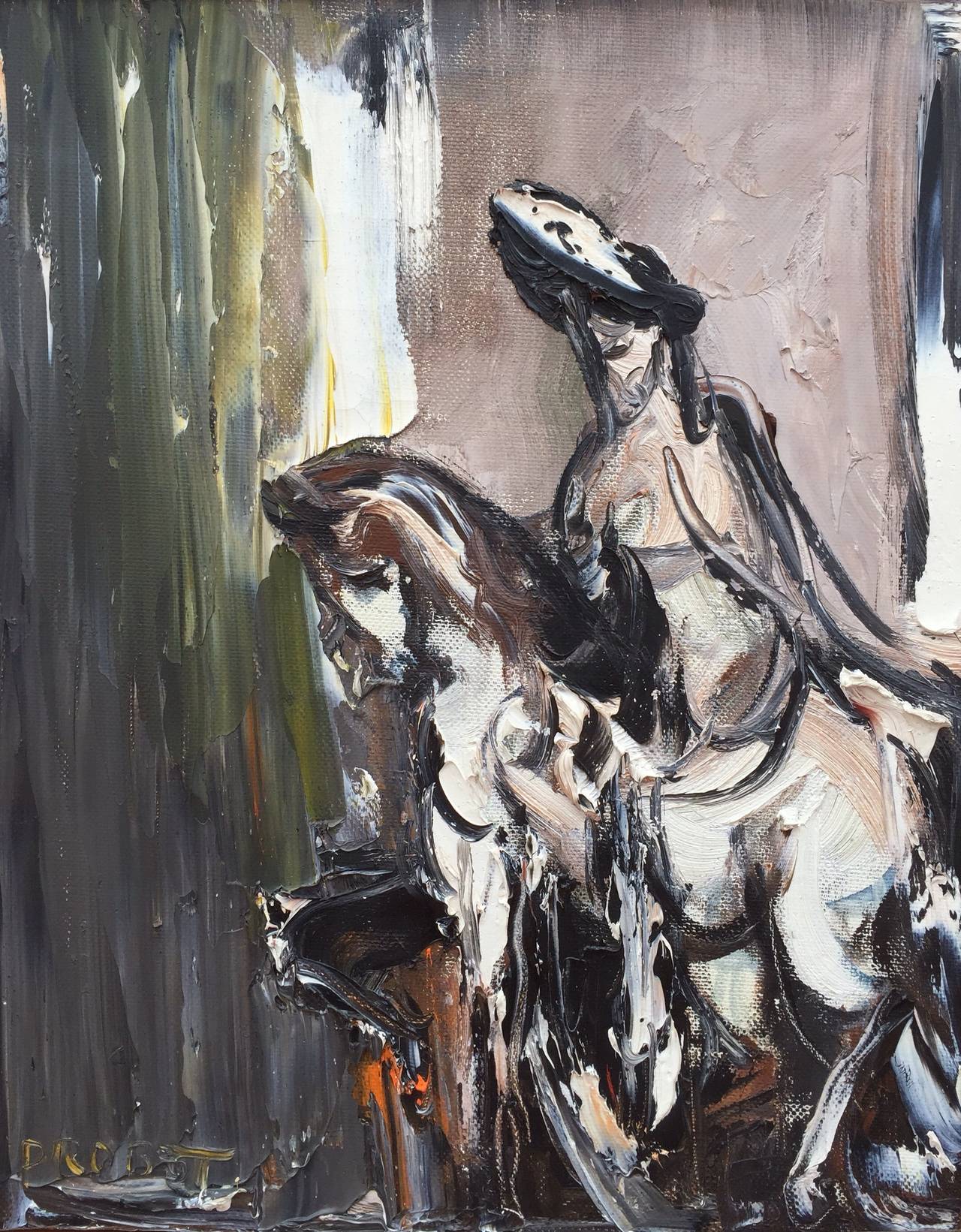 Joachim Probst Figurative Painting - "Horse of Destiny"